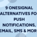 9 OneSignal alternatives for push notifications, email, SMS & more