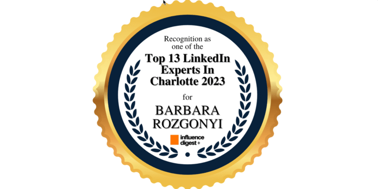 Top LinkedIn Expert List Adds Barbara Rozgonyi to Charlotte LinkedIn Leaders