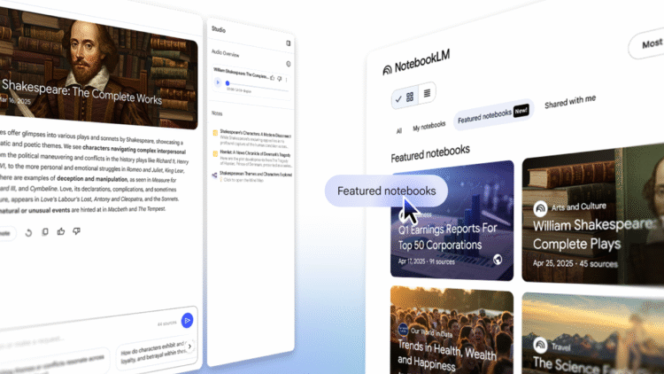 NotebookLM introduces curated featured notebooks with partners