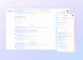 An experimental AI-organized search results page