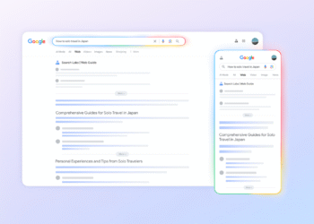 An experimental AI-organized search results page