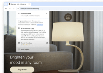 Chrome is helping you shop smarter and safer with store reviews.