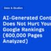 AI-Generated Content Does Not Hurt Your Google Rankings (600,000 Pages Analyzed)