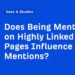 Does Being Mentioned on Highly Linked Pages Influence AI Mentions?
