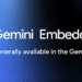 Gemini Embedding now generally available in the Gemini API