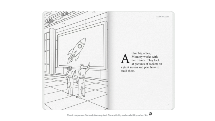 Create AI storybooks with illustrations in the Gemini app