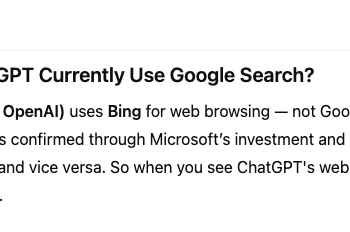 ChatGPT Definitely Uses Google to Search the Web