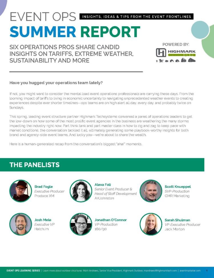 Event Ops Summer Report: Expert Insights on Tariffs, Extreme Weather, Sustainability and More