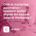 CRM et marketing automation : comment (enfin) aligner les équipes Sales et Marketing ?