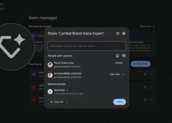 Gemini app now lets you share Gems with others