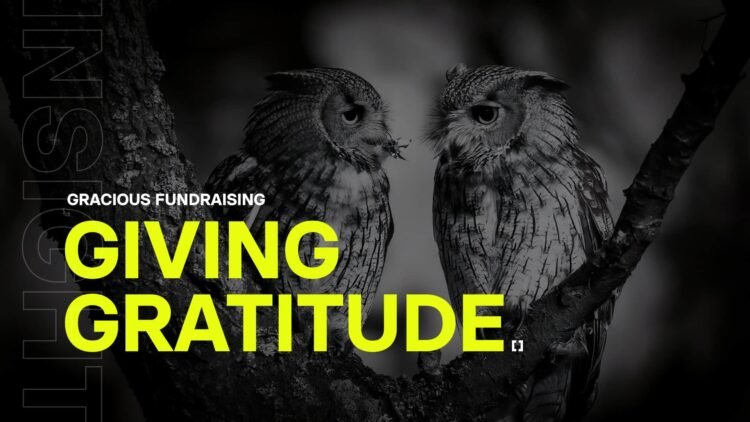 Giving gratitude: Graciousness in fundraising