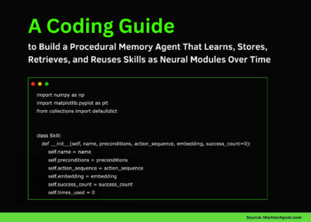 A Coding Guide to Build a Procedural Memory Agent That Learns, Stores, Retrieves, and Reuses Skills as Neural Modules Over Time