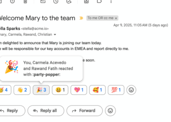 Gmail’s emoji reactions are coming for your work inbox