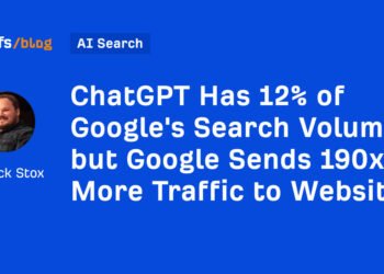 ChatGPT Has 12% of Google’s Search Volume but Google Sends 190x More Traffic to Websites