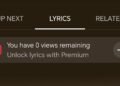 YouTube Music starts putting lyrics behind a paywall