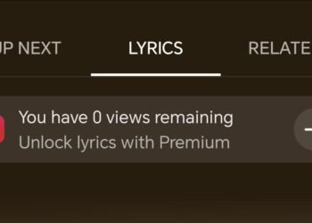 YouTube Music starts putting lyrics behind a paywall