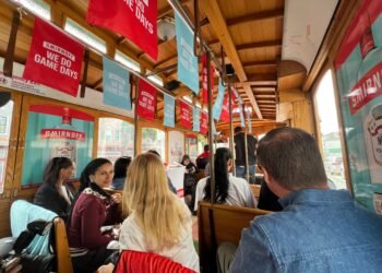 Our Ride on the Fashion-driven Smirnoff Trolley at Super Bowl LX
