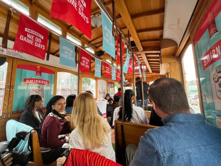 Our Ride on the Fashion-driven Smirnoff Trolley at Super Bowl LX