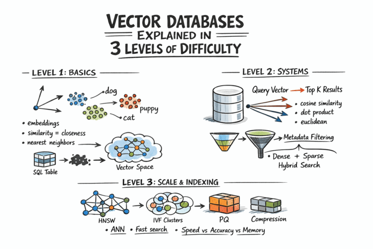 Vector Databases Explained in 3 Levels of Difficulty