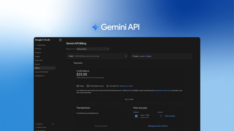 Prepay for the Gemini API in Google AI Studio