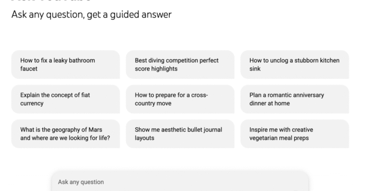 Google is testing AI chatbot search for YouTube