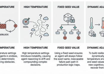 Why Agents Fail: The Role of Seed Values and Temperature in Agentic Loops