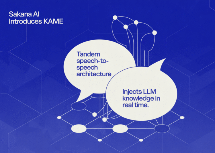 Sakana AI Introduces KAME: A Tandem Speech-to-Speech Architecture That Injects LLM Knowledge in Real Time