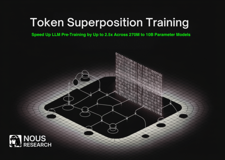 Nous Research Releases Token Superposition Training to Speed Up LLM Pre-Training by Up to 2.5x Across 270M to 10B Parameter Models