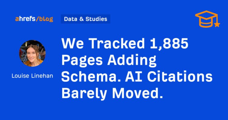 We Tracked 1,885 Pages Adding Schema. AI Citations Barely Moved.