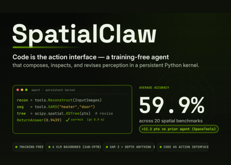 NVIDIA AI Introduce SpatialClaw: A Training-Free Agent That Treats Code as the Action Interface for Spatial Reasoning