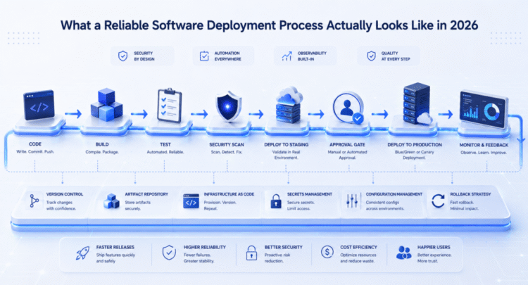 What a Reliable Software Deployment Process Actually Looks Like in 2026