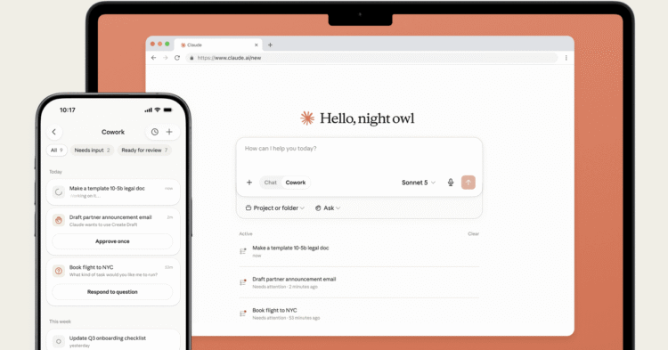 Shut Those Laptops! Anthropic Puts Its Claude Cowork Agent on Your Phone