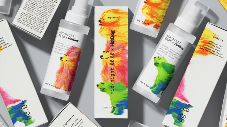 Exemplary brand collabs don’t compromise: the joyful designs for Midnight Hotdog ‘dog fur mist’ by SMLXL
