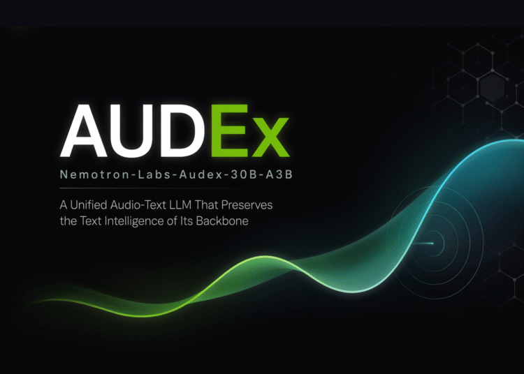NVIDIA Releases Audex (Nemotron-Labs-Audex-30B-A3B): A Unified Audio-Text LLM That Preserves the Text Intelligence of Its Backbone