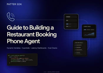Patter SDK Guide to Building a Restaurant Booking Phone Agent with Dynamic Variables, Guardrails, Latency Dashboards, and Eval Checks