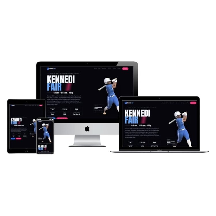Class of 2028 Softball Catcher Kennedi Fair Launches Custom Recruiting Website Built by BlakSheep Creative