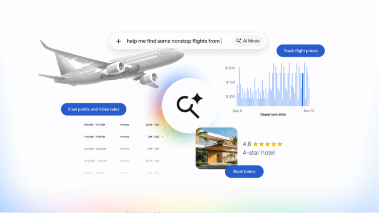 How to book travel with AI Mode in Google Search