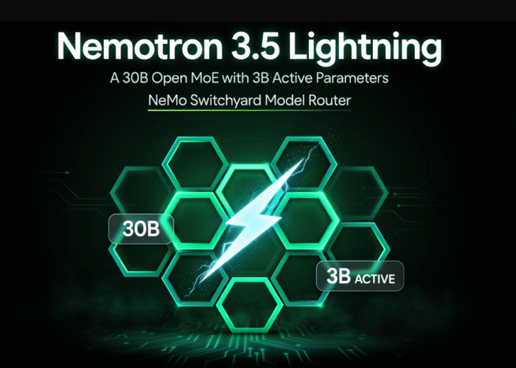 NVIDIA AI Releases Nemotron 3.5 Lightning: A 30B Open MoE with 3B Active Parameters, and NeMo Switchyard Model Router