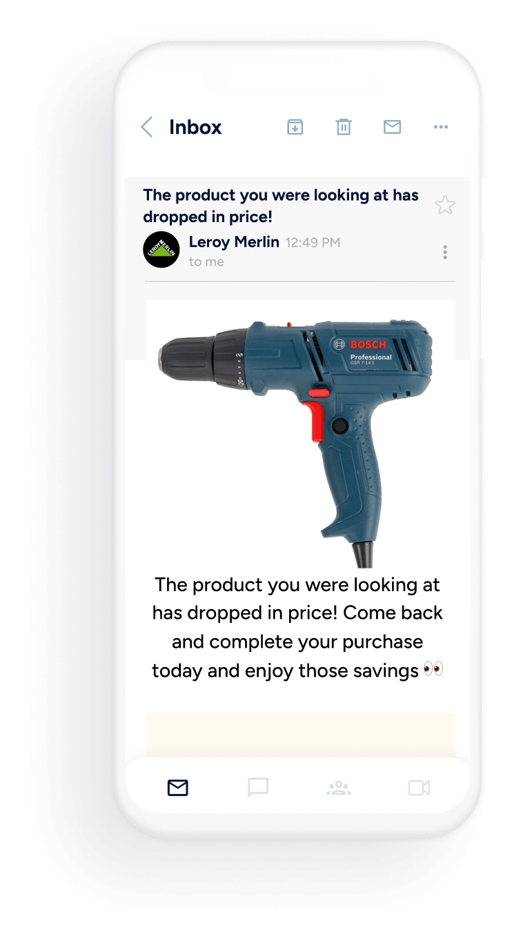 Product Catalogue Integration for Email Personalization